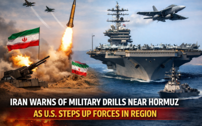 Iran Issues Air Warning Over Hormuz Drills as US Boosts Military Presence