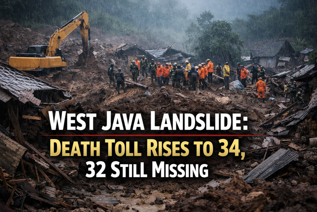 Rain Slows Search for 32 Missing After West Java Landslide as Death Toll Rises to 34