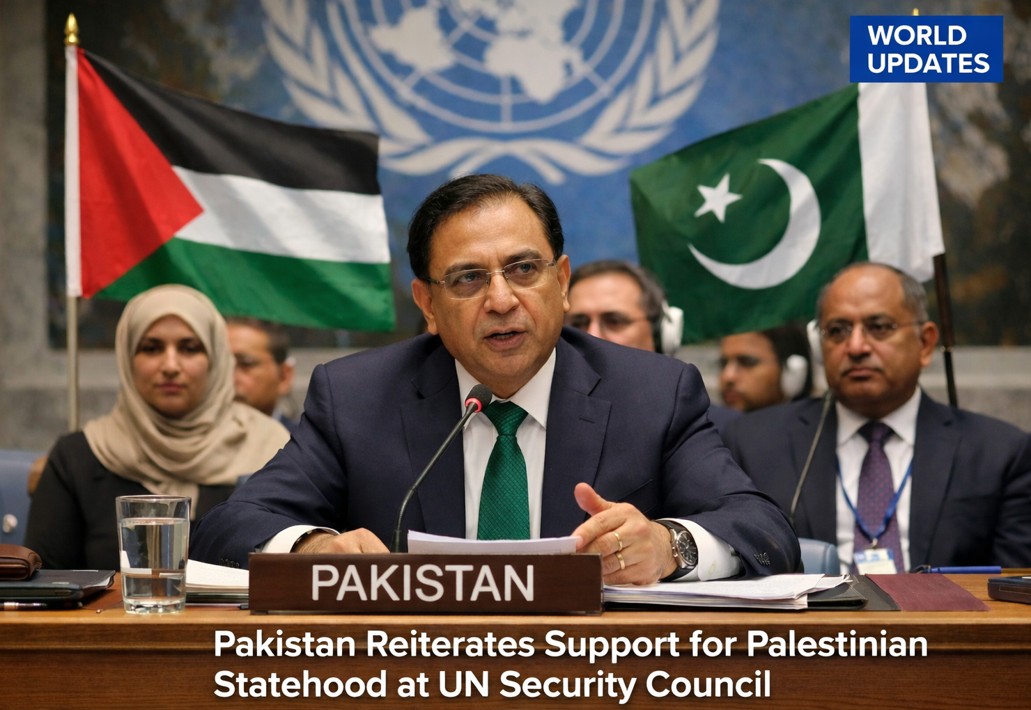 Pakistan Reiterates Support for Palestinian Statehood at UN Security Council