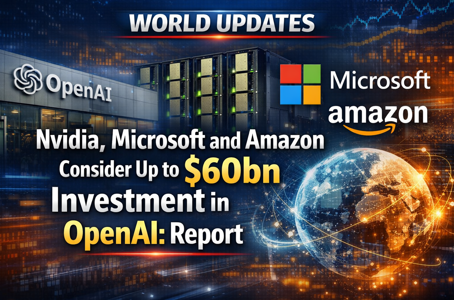 Nvidia, Microsoft and Amazon Consider Up to $60bn Investment in OpenAI