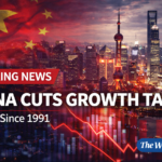 China lowers economic growth target during major political meetings in Beijing
