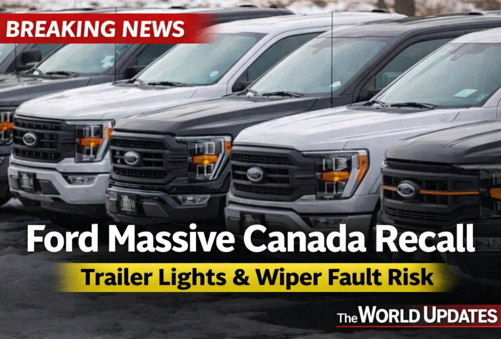 Ford vehicles recalled in Canada over trailer light software and windshield wiper motor safety defects