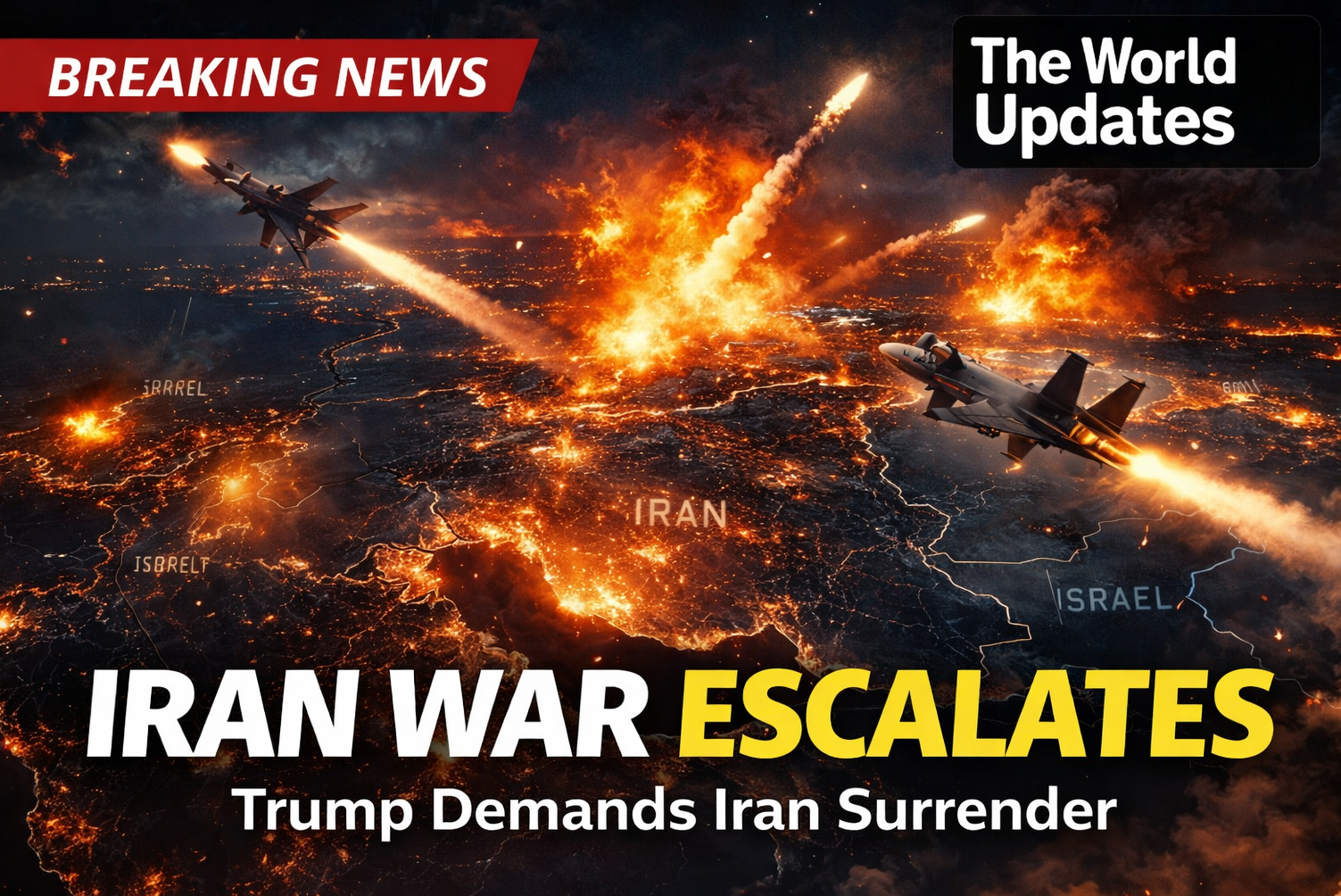 Iran war enters second week as Trump demands unconditional surrender