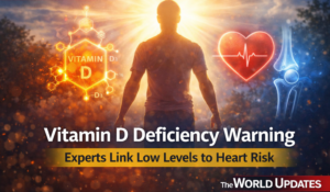 Vitamin D deficiency health warning showing sunlight and heart health concept