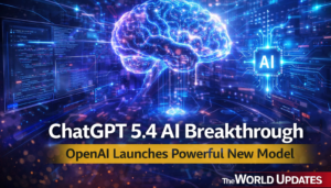 OpenAI ChatGPT 5.4 artificial intelligence technology concept with futuristic AI interface