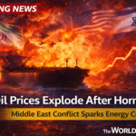 Oil tanker in Strait of Hormuz amid rising global oil prices and Middle East conflict