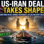 US and Iran negotiating proposed agreement involving sanctions relief, oil exports and reopening of the Strait of Hormuz